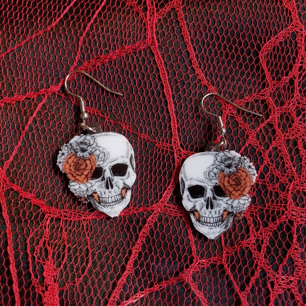 Dia De Los Muertos Acrylic Earrings - Picture 1 of 3